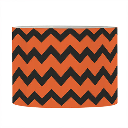 Orange Halloween Chevron Pattern Print Drum Lamp Shade