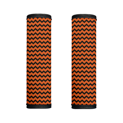 Orange Halloween Chevron Pattern Print Handle Covers