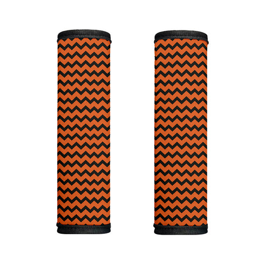 Orange Halloween Chevron Pattern Print Handle Covers