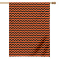 Orange Halloween Chevron Pattern Print House Flag