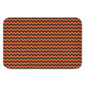 Orange Halloween Chevron Pattern Print Indoor Door Mat
