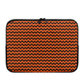 Orange Halloween Chevron Pattern Print Laptop Sleeve