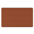 Orange Halloween Chevron Pattern Print Polyester Doormat