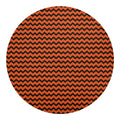 Orange Halloween Chevron Pattern Print Round Blanket