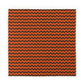 Orange Halloween Chevron Pattern Print Silk Bandana