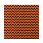 Orange Halloween Chevron Pattern Print Silk Bandana