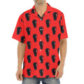 Orange Halloween Coffin Pattern Print Aloha Shirt