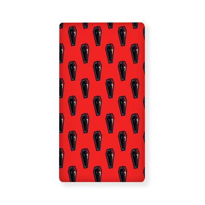 Orange Halloween Coffin Pattern Print Baby Crib Sheet