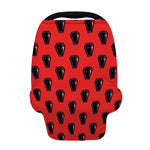 Orange Halloween Coffin Pattern Print Baby Seat Cover