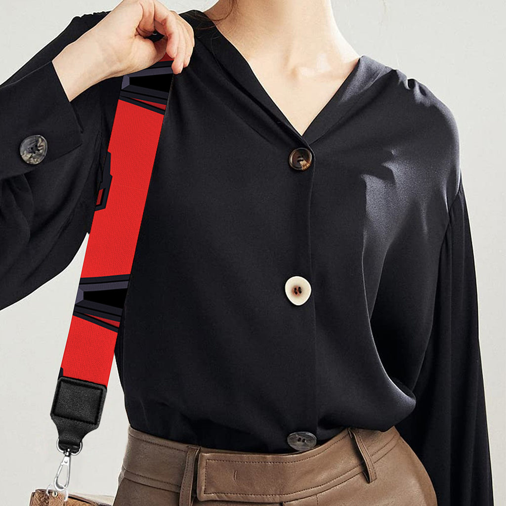 Orange Halloween Coffin Pattern Print Bag Strap