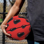 Orange Halloween Coffin Pattern Print Basketball