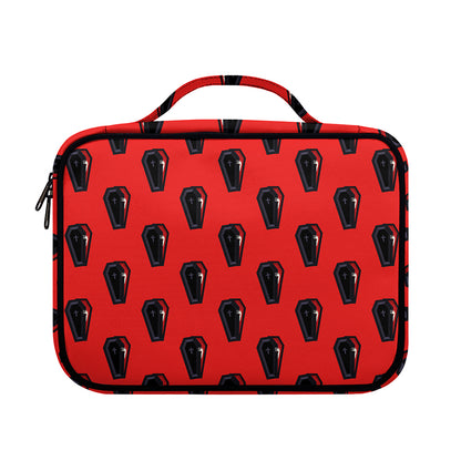 Orange Halloween Coffin Pattern Print Briefcase Bible Bag
