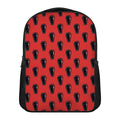 Orange Halloween Coffin Pattern Print Casual Backpack