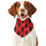 Orange Halloween Coffin Pattern Print Dog Bandana