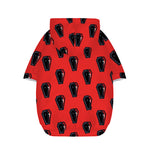 Orange Halloween Coffin Pattern Print Dog Zip Up Hoodie