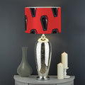 Orange Halloween Coffin Pattern Print Drum Lamp Shade