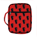 Orange Halloween Coffin Pattern Print Front Pocket Bible Bag