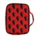 Orange Halloween Coffin Pattern Print Front Pocket Bible Bag