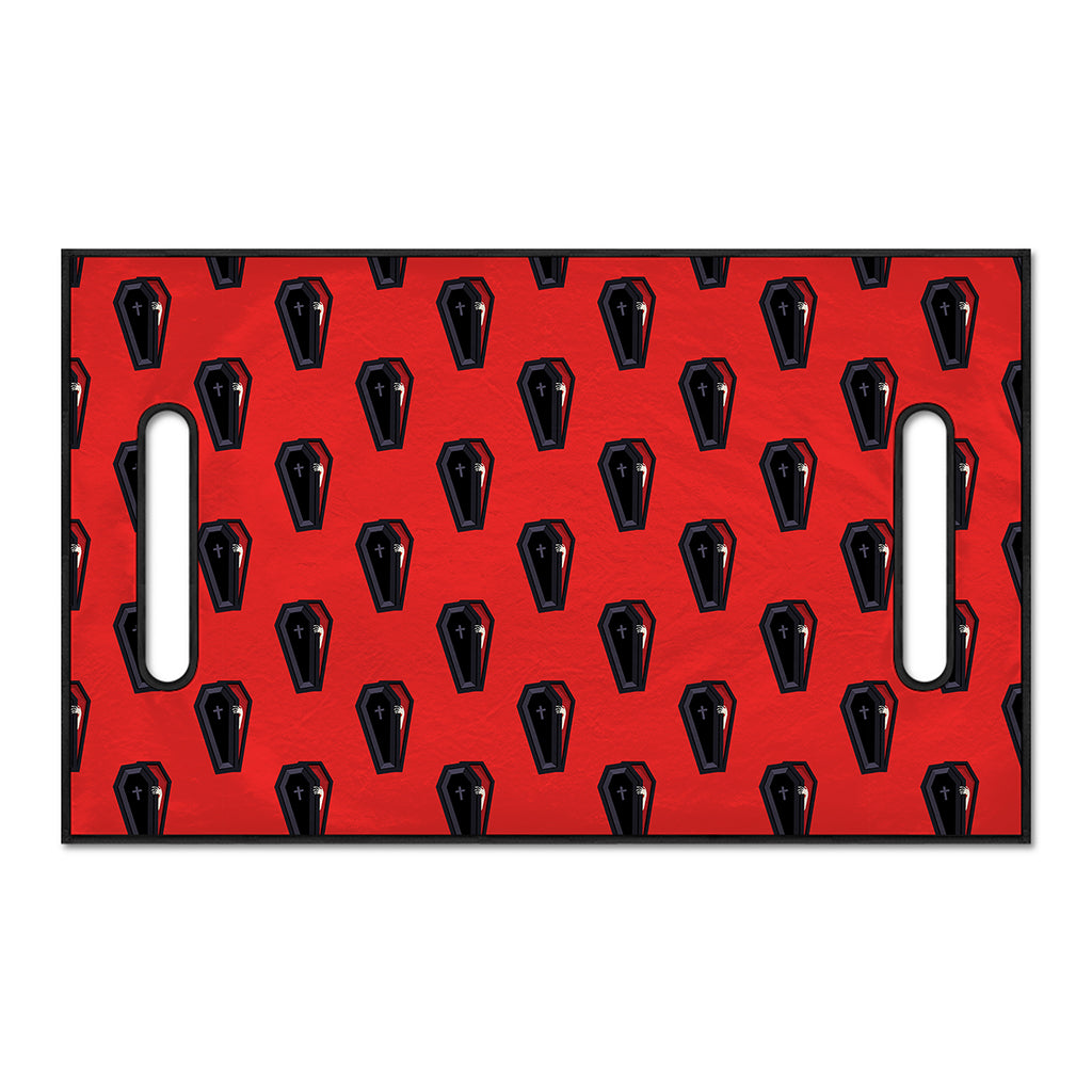 Orange Halloween Coffin Pattern Print Golf Cart Seat Cover