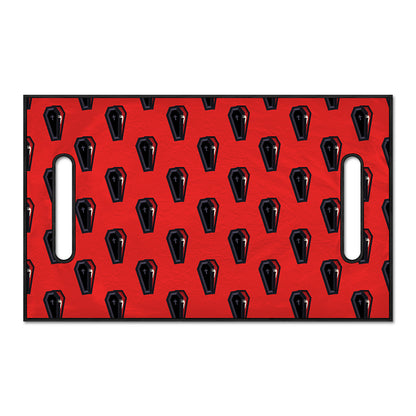 Orange Halloween Coffin Pattern Print Golf Cart Seat Cover