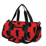 Orange Halloween Coffin Pattern Print Gym Bag