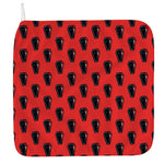 Orange Halloween Coffin Pattern Print Hand Towel