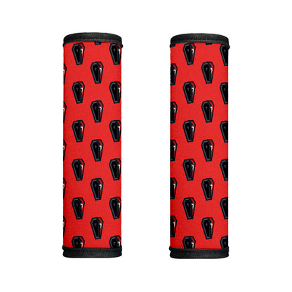 Orange Halloween Coffin Pattern Print Handle Covers