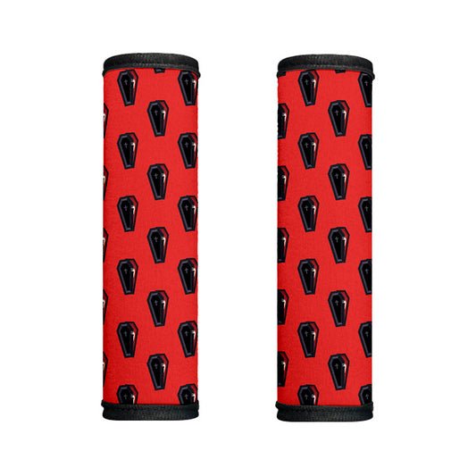 Orange Halloween Coffin Pattern Print Handle Covers