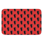 Orange Halloween Coffin Pattern Print Indoor Door Mat