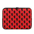 Orange Halloween Coffin Pattern Print Laptop Sleeve