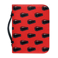 Orange Halloween Coffin Pattern Print Leather Bible Cover