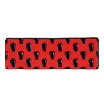 Orange Halloween Coffin Pattern Print Long Kitchen Mat