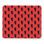 Orange Halloween Coffin Pattern Print Mouse Pad