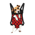 Orange Halloween Coffin Pattern Print Pet Carrier Backpack