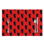 Orange Halloween Coffin Pattern Print Placemat