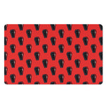 Orange Halloween Coffin Pattern Print Polyester Doormat