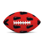 Orange Halloween Coffin Pattern Print Rugby Ball