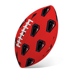 Orange Halloween Coffin Pattern Print Rugby Ball