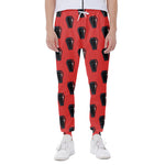 Orange Halloween Coffin Pattern Print Scuba Joggers