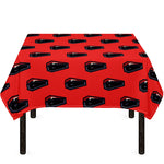 Orange Halloween Coffin Pattern Print Tablecloth