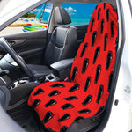 Orange Halloween Coffin Pattern Print Waterproof Car Seat Cover