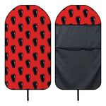 Orange Halloween Coffin Pattern Print Waterproof Car Seat Cover
