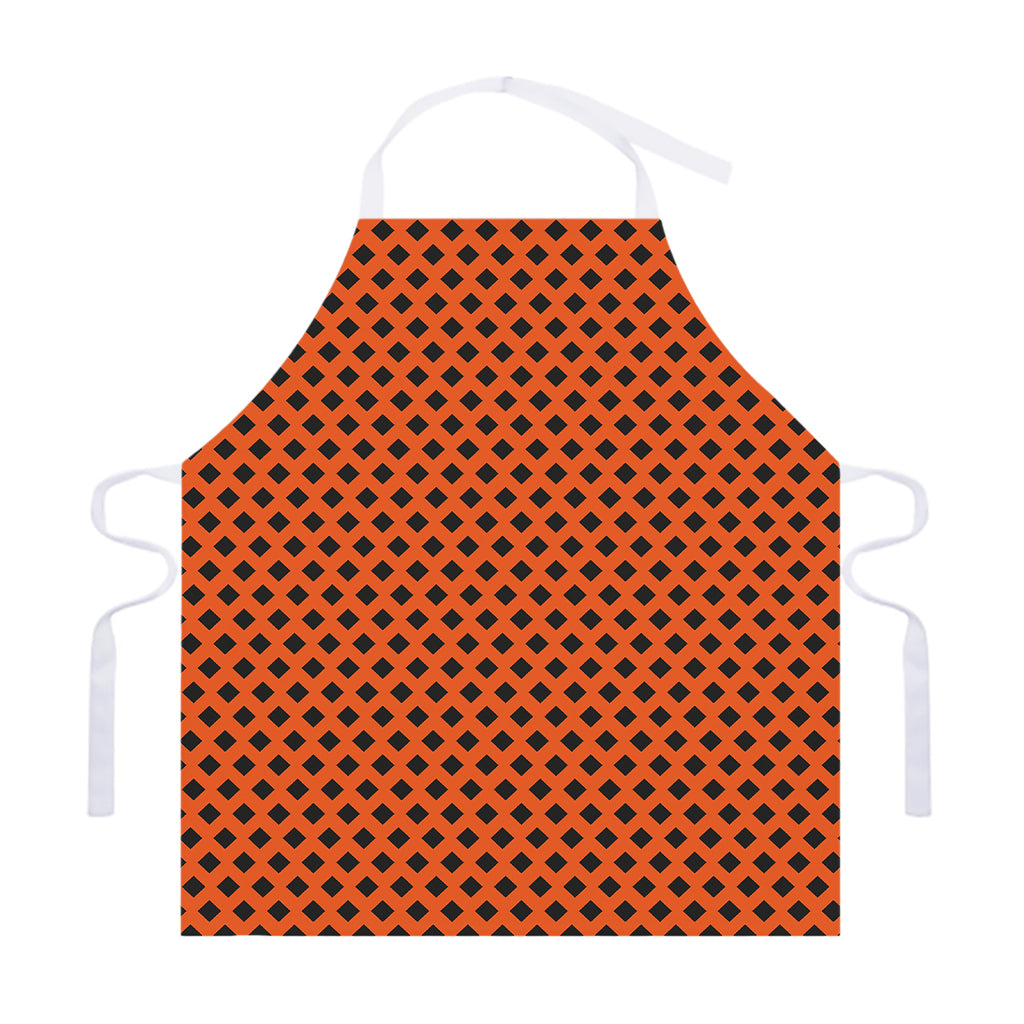 Orange Halloween Pattern Print Adjustable Apron
