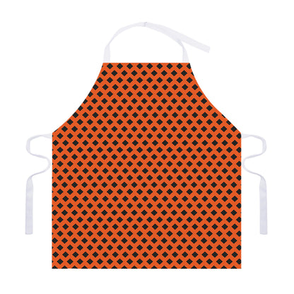 Orange Halloween Pattern Print Adjustable Apron