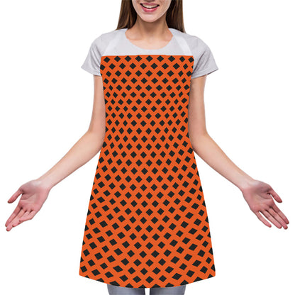Orange Halloween Pattern Print Adjustable Apron