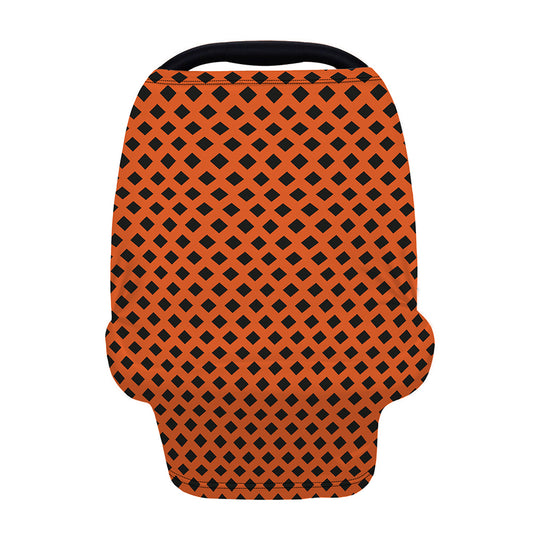 Orange Halloween Pattern Print Baby Seat Cover