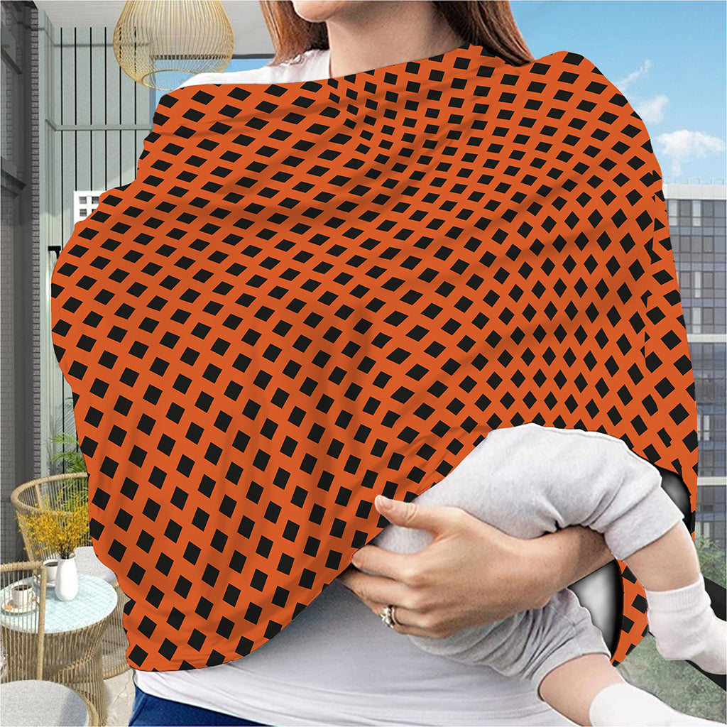 Orange Halloween Pattern Print Baby Seat Cover