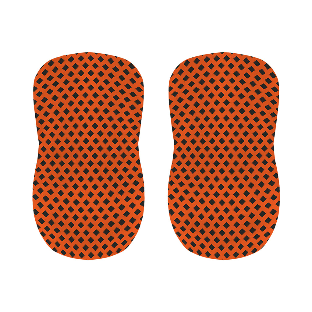 Orange Halloween Pattern Print Bar Stool Covers