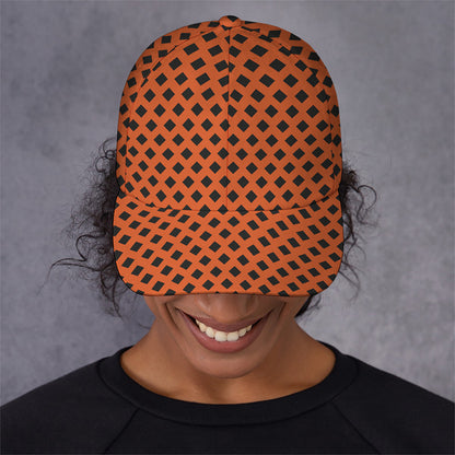 Orange Halloween Pattern Print Baseball Cap