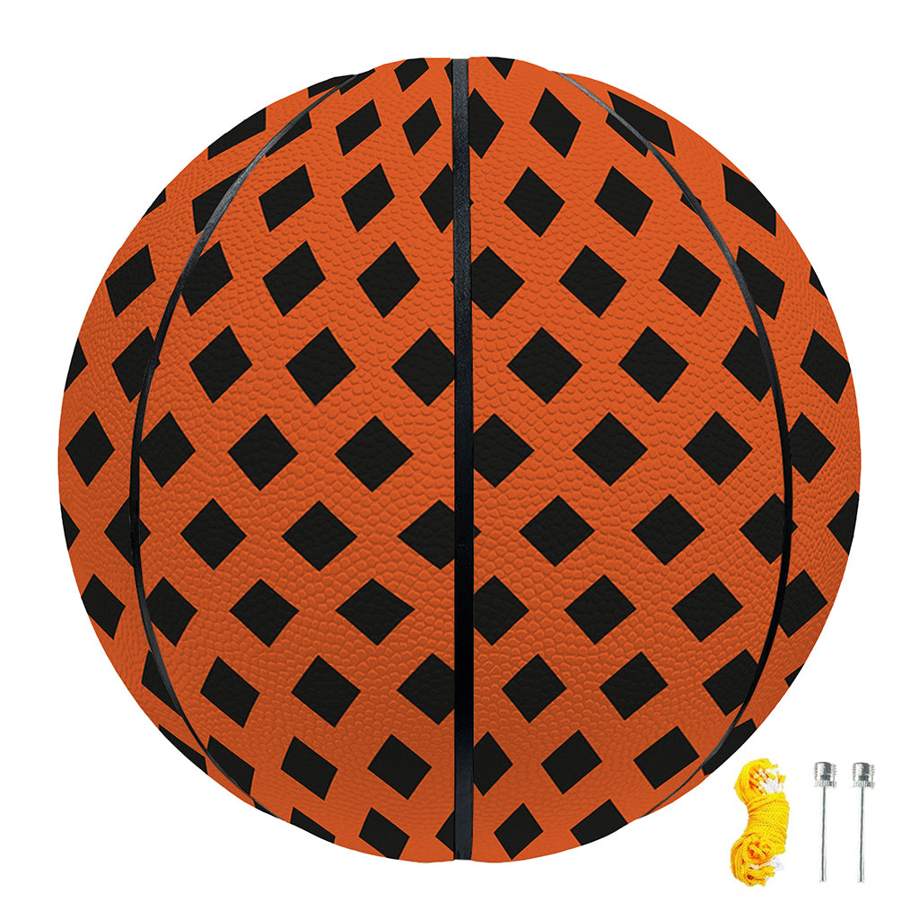 Orange Halloween Pattern Print Basketball